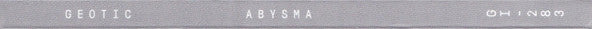 Geotic : Abysma (CD, Album, Dig)