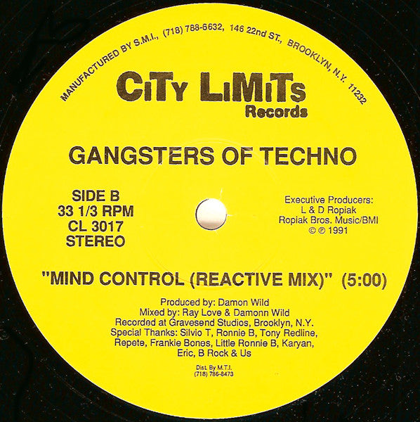 Gangsters Of Techno : Lost In A 'E' (12")