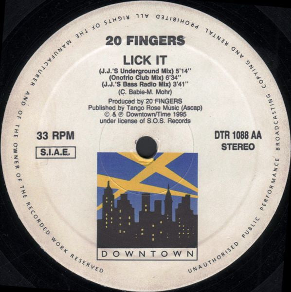 20 Fingers Featuring Roula : Lick It (12")