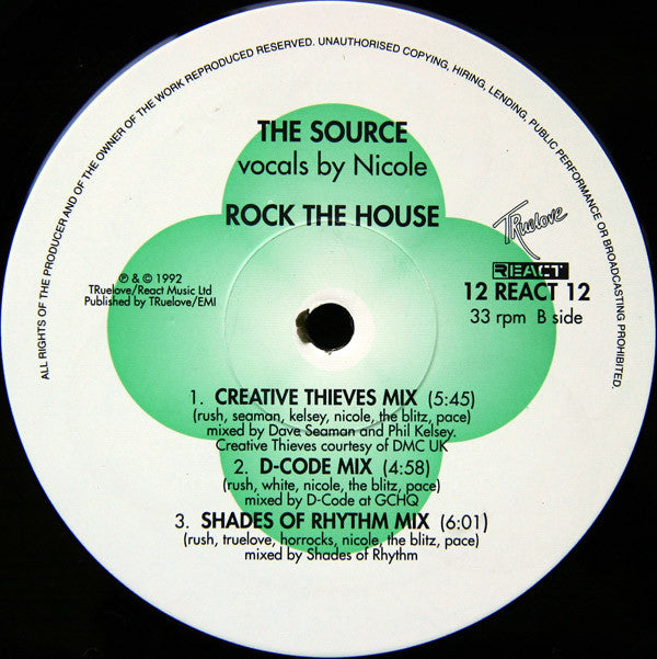 The Source : Rock The House (12", Single)
