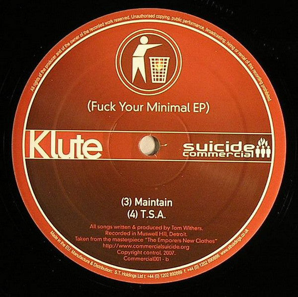 Klute : Fuck Your Minimal EP (12", EP)
