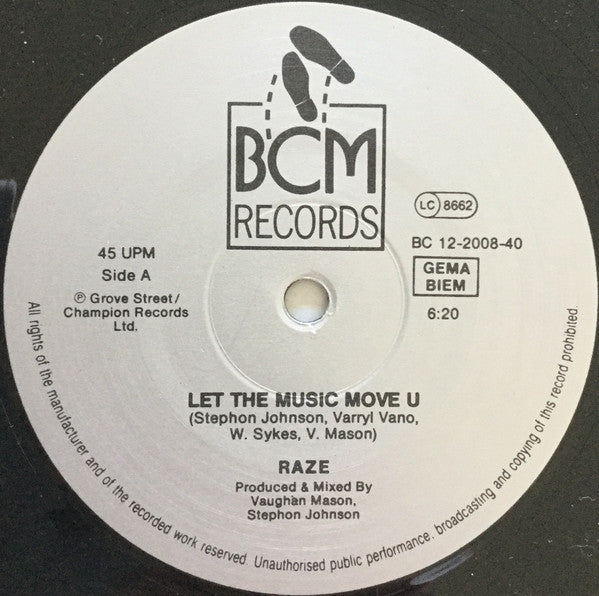 Raze : Let The Music Move U (12")