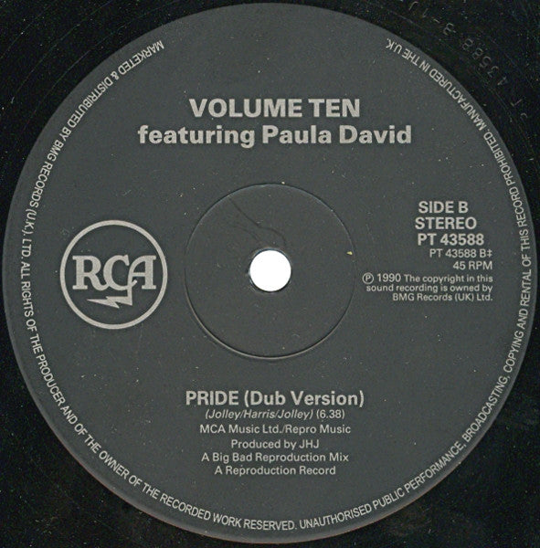 Volume Ten Featuring Paula David* : Pride (The Selector Mix) (12")