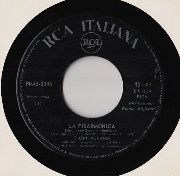Gianni Morandi : Mi Vedrai Tornare / La Fisarmonica (7")