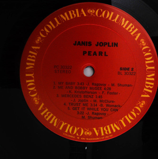 Janis Joplin : Pearl (LP, Album, RE, Bar)