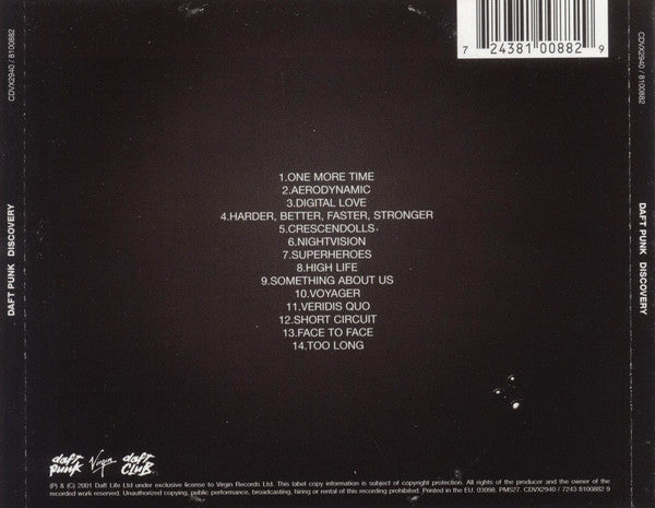 Daft Punk : Discovery (CD, Album, Daf)