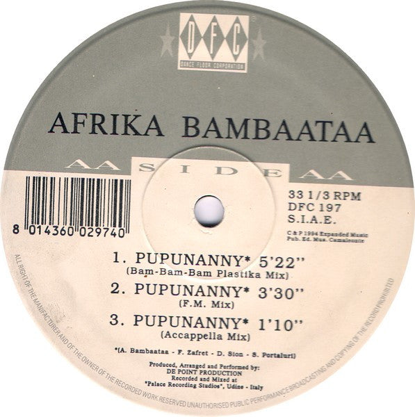 Afrika Bambaataa : Pupunanny (12")
