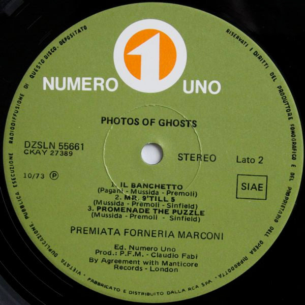 Premiata Forneria Marconi : Photos Of Ghosts (LP, Album)