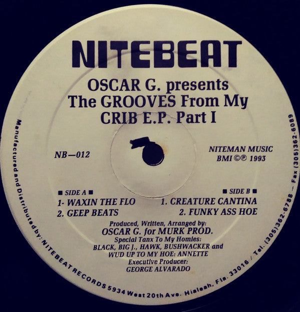 Oscar G.* : The Grooves From My Crib E.P. Part I (12", EP)