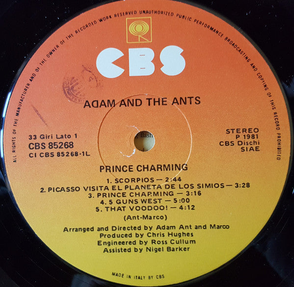 Adam And The Ants : Prince Charming (LP, Album, Gat)