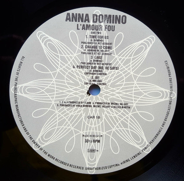 Anna Domino : L'Amour Fou (LP, Comp)