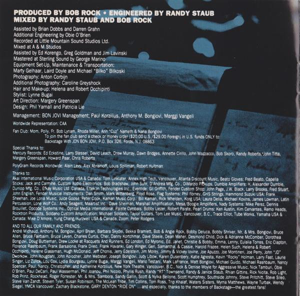 Bon Jovi : Keep The Faith (CD, Album, PRS)