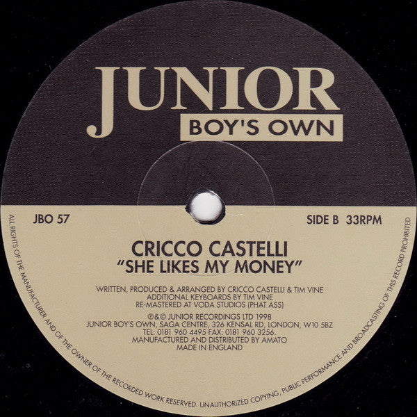 Cricco Castelli : A Day In Copacabana (12")