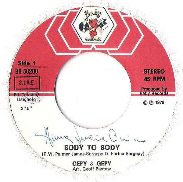Gepy & Gepy : Body To Body (7")