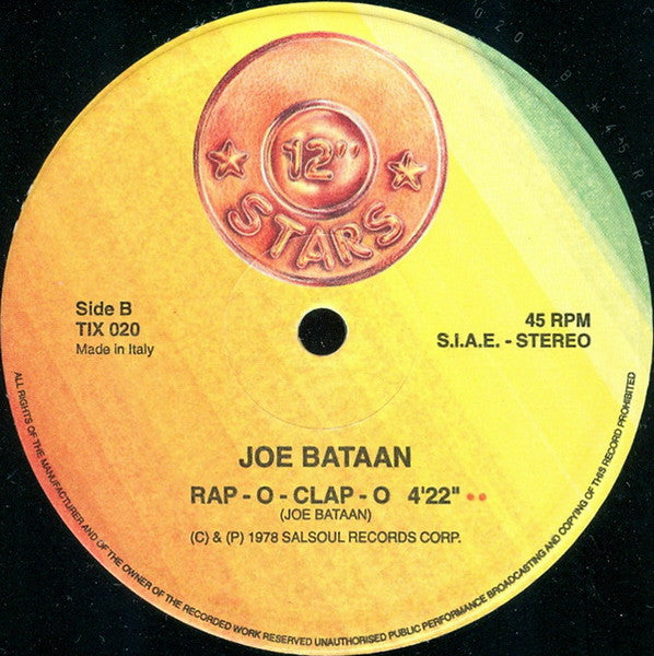 Bebu Silvetti / Joe Bataan : Spring Rain / Rap - O - Clap - O (12")