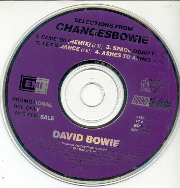 David Bowie : Selections From Changesbowie (CD, Promo, Smplr)