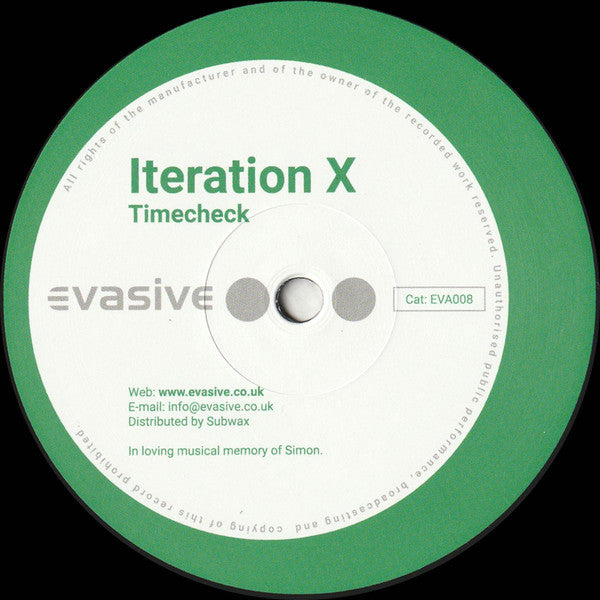 Iteration X : Timecheck / Liquid Logic (12", RP)