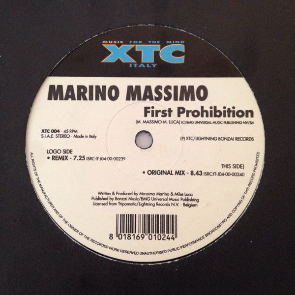 Marino Massimo : First Prohibition (12")