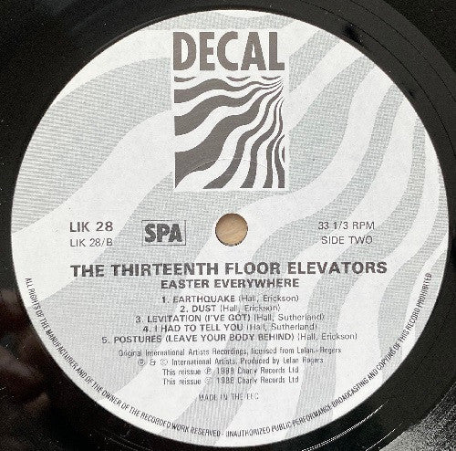 13th Floor Elevators : Easter Everywhere (LP, Album, RE)