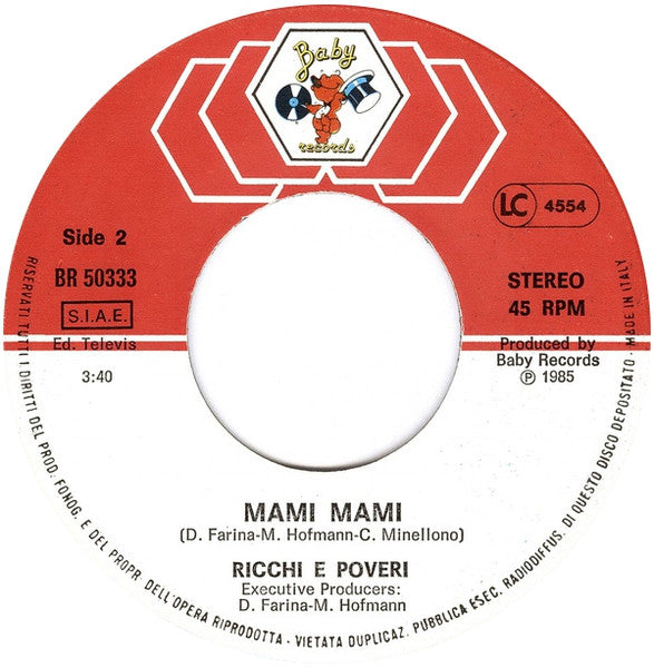 Ricchi E Poveri : Se M'Innamoro (7", Single)