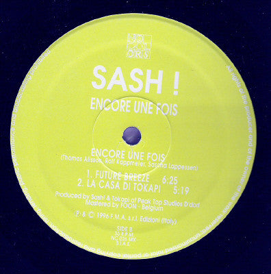 Sash! : Encore Une Fois (12")