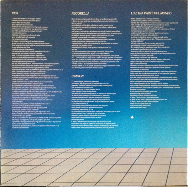 Lucio Dalla : 1983 (LP, Album, Gat)