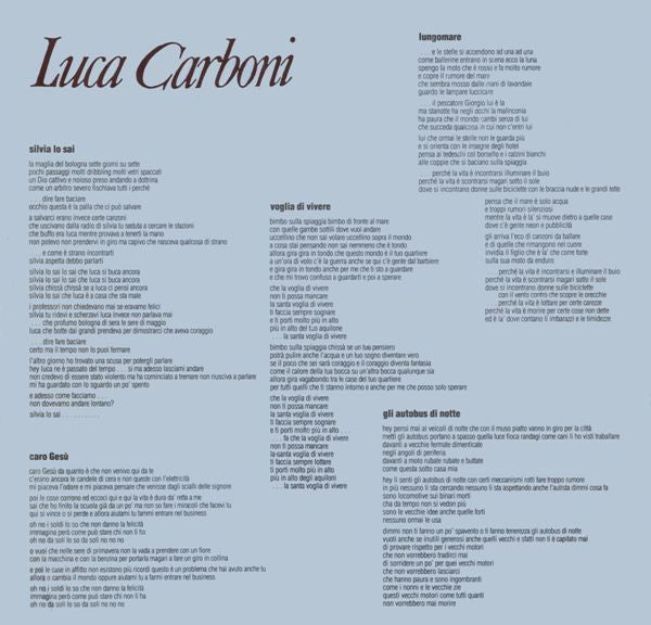 Luca Carboni : Luca Carboni (LP, Album)
