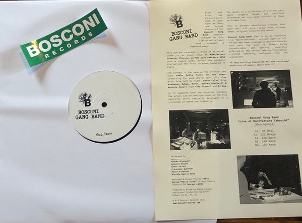 Bosconi Gang Band : Live At Manifattura Tabacchi (12", Ltd, W/Lbl, 300)