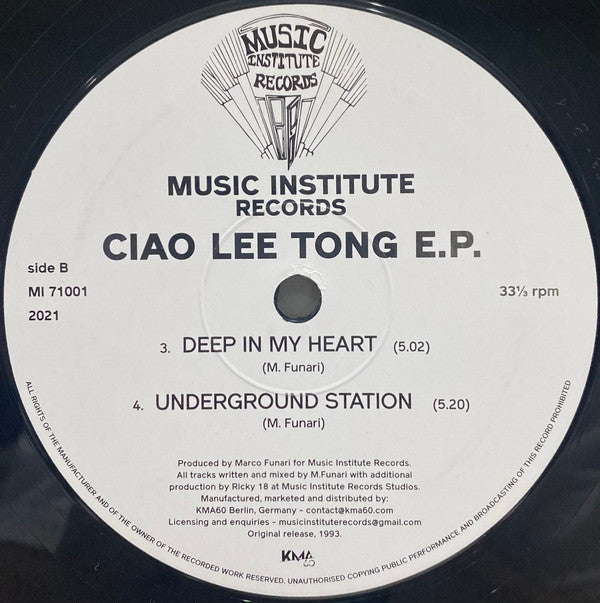 Ciao Lee Tong : Ciao Lee Tong EP (12", EP, RE)