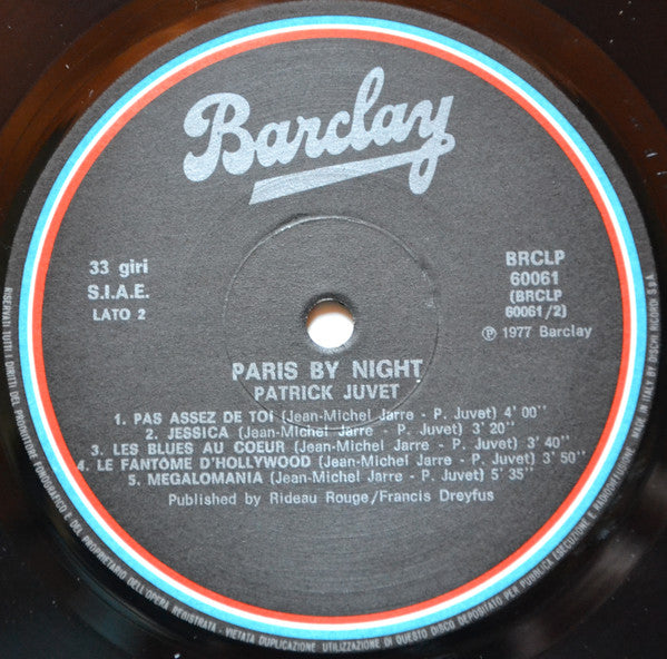 Patrick Juvet : Paris By Night (LP, Album)