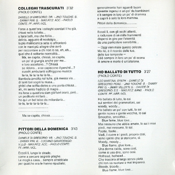 Paolo Conte : Tournée (CD, Album, RP)