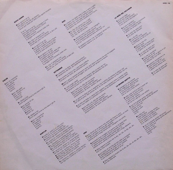 Alberto Fortis : La Grande Grotta (LP, Album)