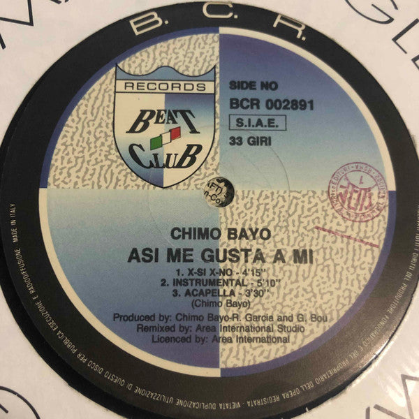 Chimo Bayo : Asi Me Gusta A Mi (12")