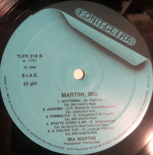 Mia Martini : Martini, Mia (LP, Album)