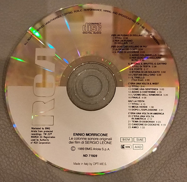 Ennio Morricone : Le Colonne Sonore Originali Dei Film Di Sergio Leone (CD, Album, Comp, RE)