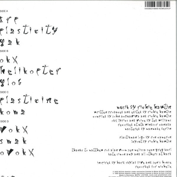 Plastikman : Sheet One (2xLP, Album, Bioplastic, RE, 30t)