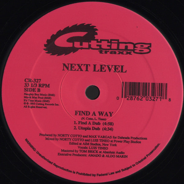 Next Level (9) : Find A Way (12")