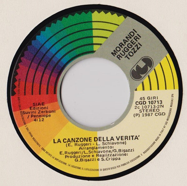 Gianni Morandi - Enrico Ruggeri - Umberto Tozzi : Si Può Dare Di Più (7")