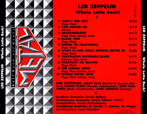 Led Zeppelin : Whole Lotta Rock! (CD, Comp, RM)
