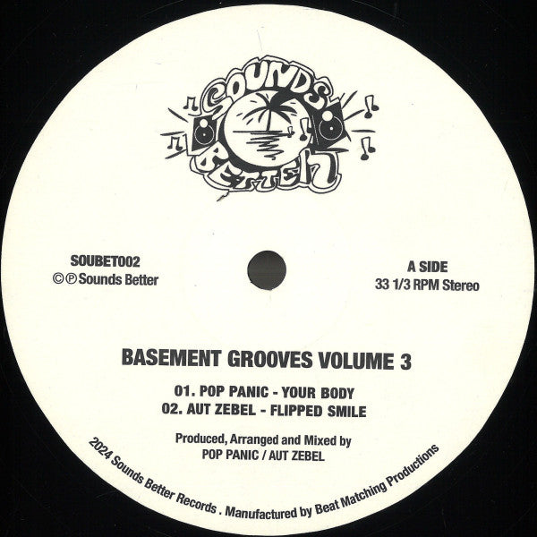 Pop Panic, Aut Zebel, Dj GLC, G Punx : Basement Grooves Vol. 3 (12", EP)