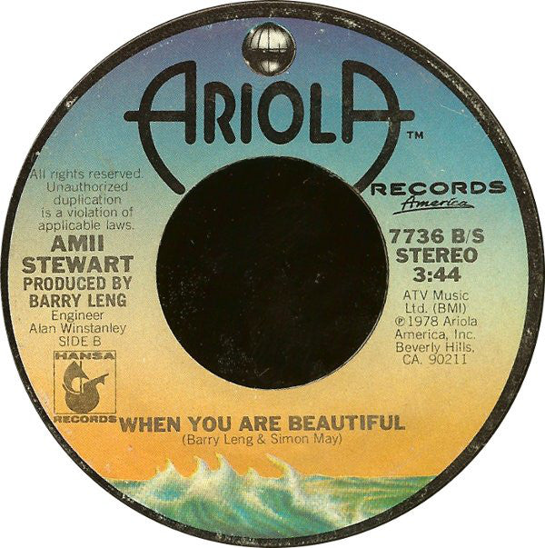 Amii Stewart : Knock On Wood (7", Single, Styrene, Pit)