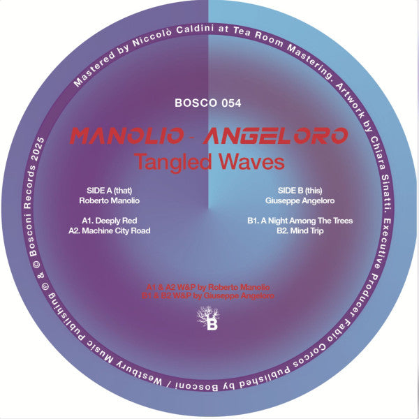 Roberto Manolio, Giuseppe Angeloro : Tangled Waves (12")