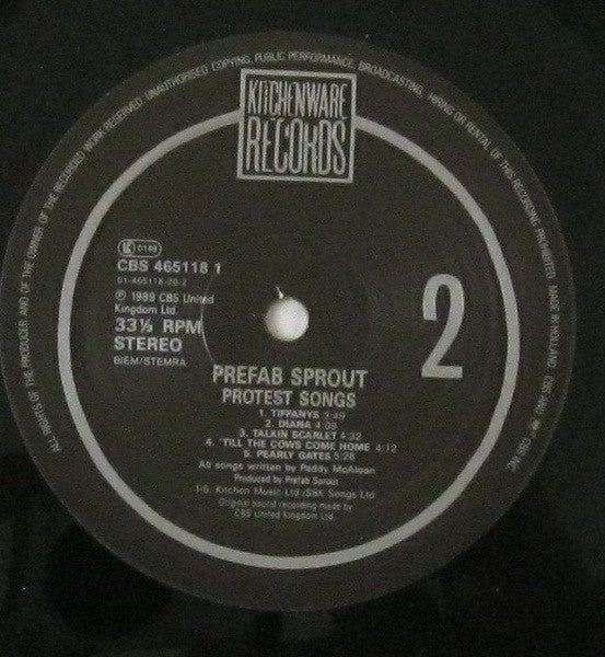 Prefab Sprout : Protest Songs (LP, Album)