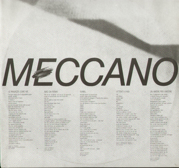 Meccano (3) : Le Ragazze Come Me (LP, Album)