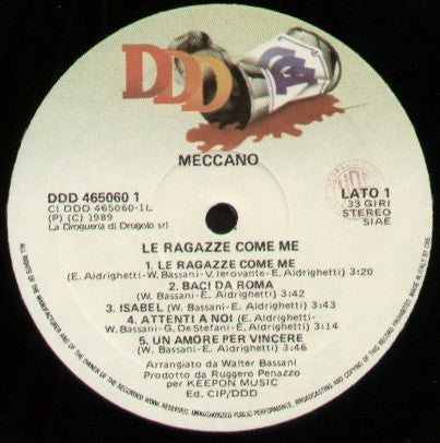 Meccano (3) : Le Ragazze Come Me (LP, Album)