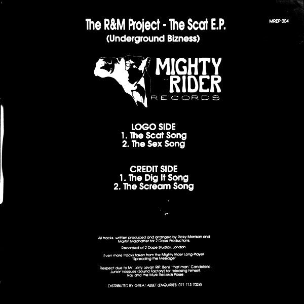 The R & M Project : The Scat E.P. (Underground Bizness) (12", EP)