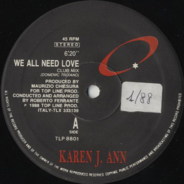 Karen J. Ann : We All Need Love (12")