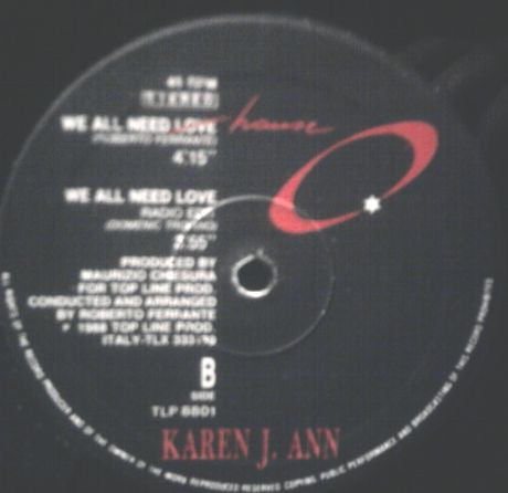 Karen J. Ann : We All Need Love (12")