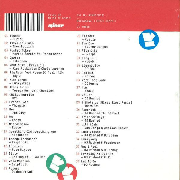 Kode9 : Rinse: 22 (CD, Mixed)