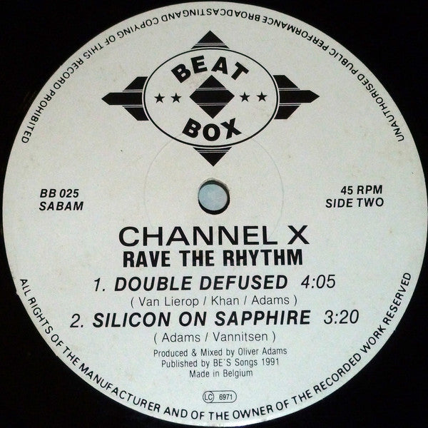 Channel X : Rave The Rhythm (12")